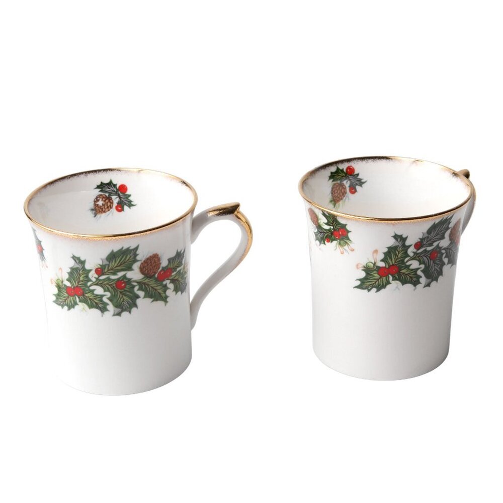 Vintage Queens Rosina Yuletide Christmas Tea Coffee Mug Creamer Sugar Bowl China - Picture 7 of 10